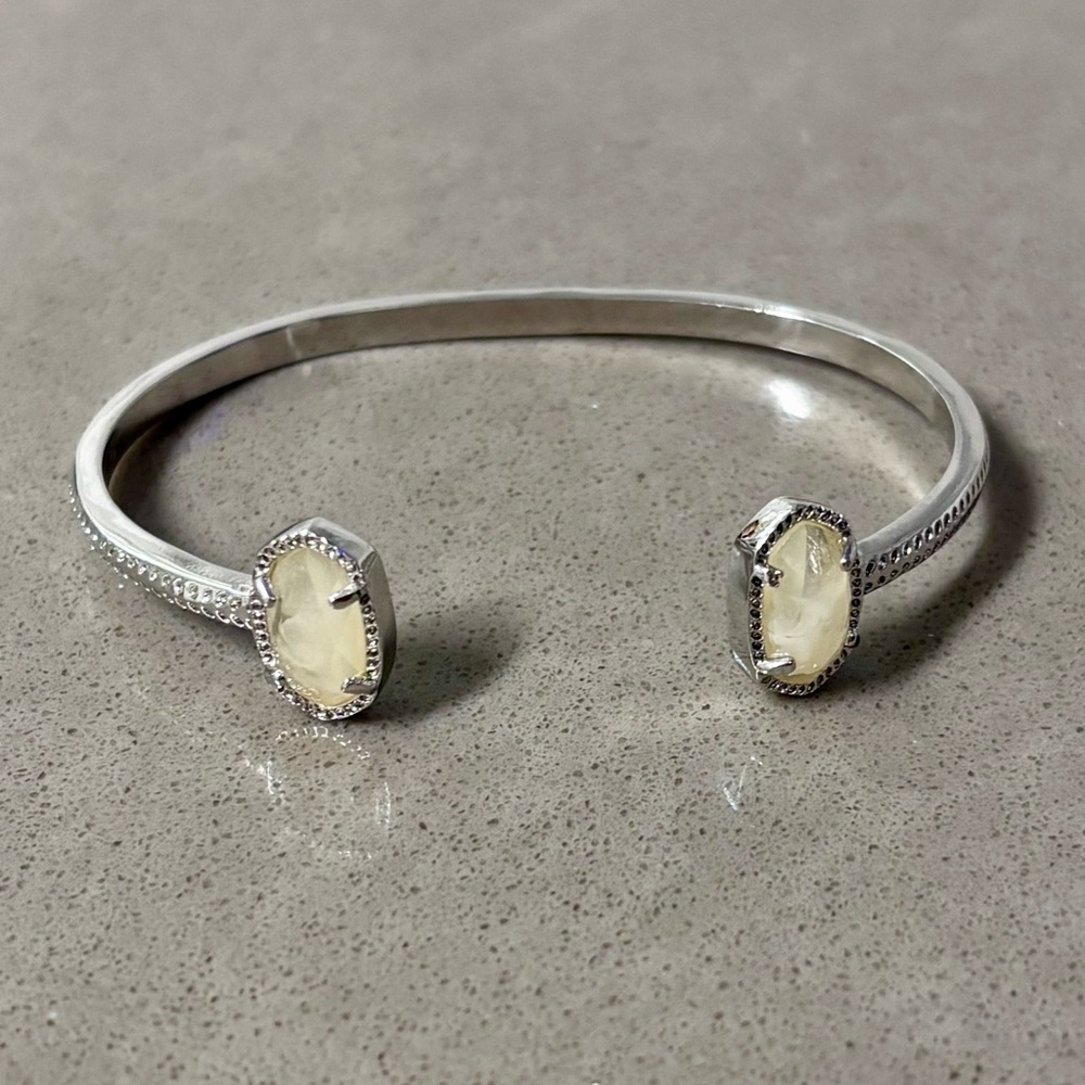 Kendra Scott Elton Cuff Bracelet with Cream Oval Stones